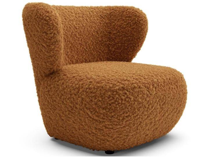 Compleo Sessel Polstersessel, Designersessel, Gemütlich, Bouclé DESIGO, kupfer von OTTO
