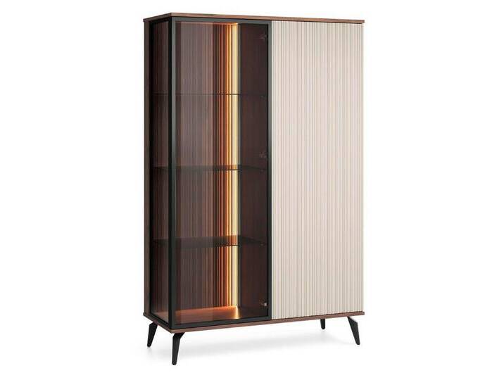 Compleo Standvitrine Vitrine moderne Vitrine mit Lamellen VIVIN von OTTO