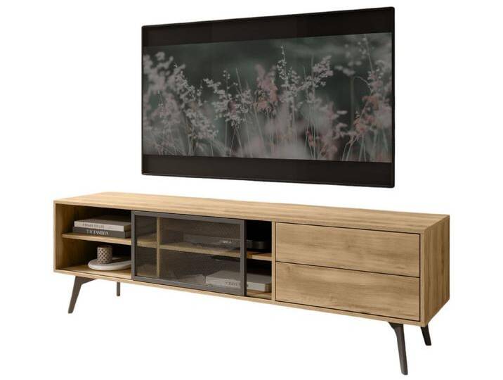 Compleo TV-Schrank mit 2 Schubladen SLOW, Loft Design, Push to open Funktion, schwarz von OTTO