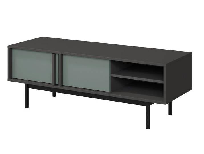 Compleo TV-Schrank schmal 123 breit MALTS, 2 Türen, Japandi Design, grün, Salbei/Anthrazit Compleo TV-Schrank schmal 123 breit MALTS, 2 Türen, Japandi Design, grün, Salbei/Anthrazit von OTTO