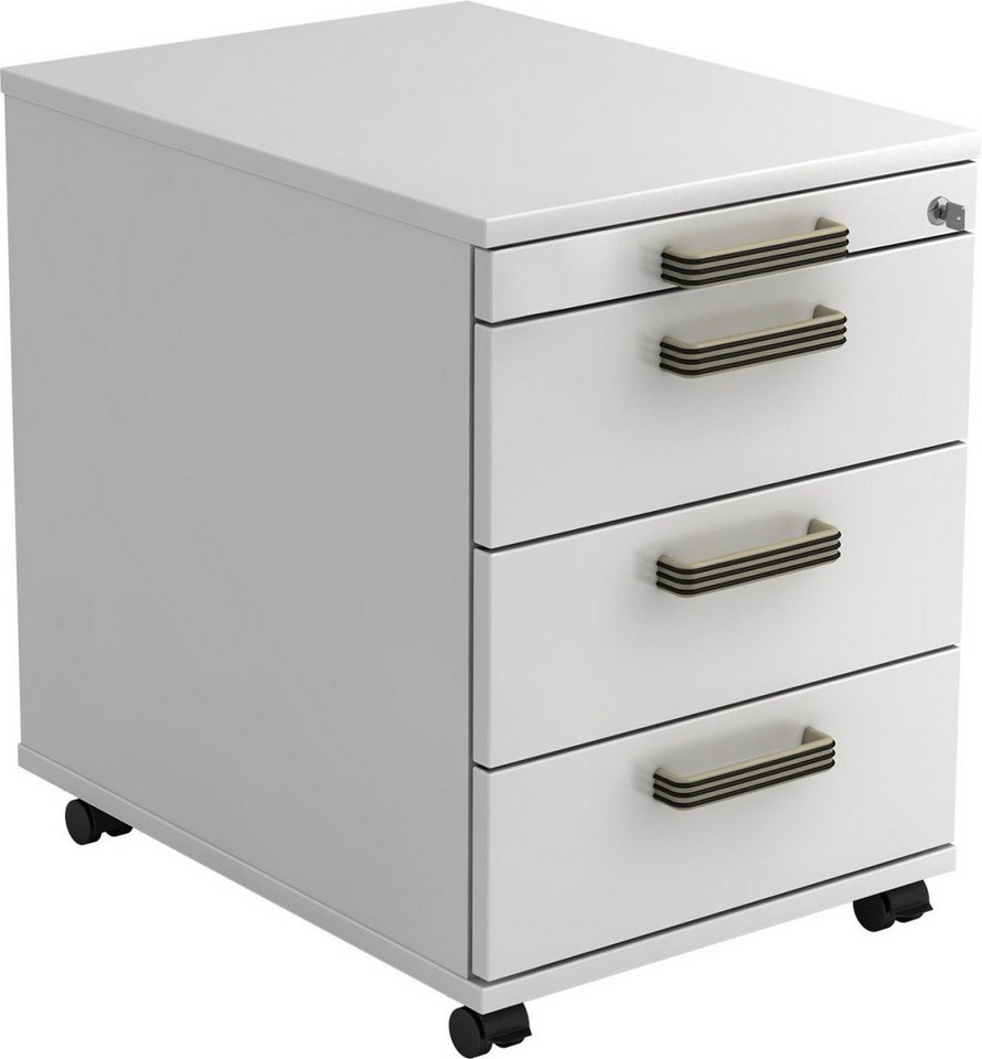 HAMMERBACHER Container Rollcontainer 58cm 3 Schübe Schloss Streifengriff Weiß HAMMERBACHER Container Rollcontainer 58cm 3 Schübe Schloss Streifengriff Weiß von HAMMERBACHER