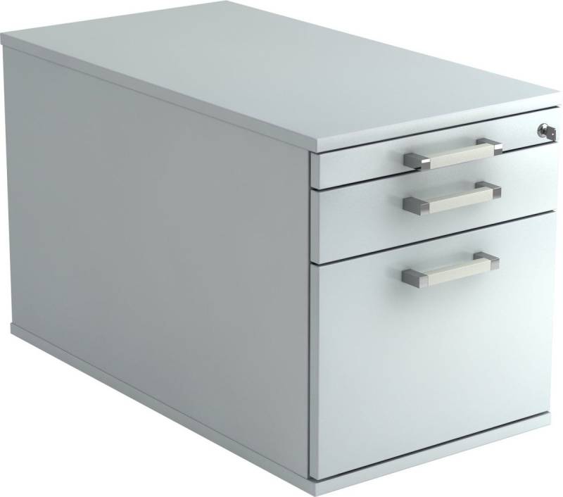 HAMMERBACHER Container Rollcontainer 80cm 1 Schub 1 Hängeregistratur Schloss Chromgriff Grau von HAMMERBACHER