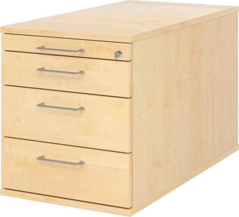 HAMMERBACHER Container Rollcontainer 80cm 3 Schub Schloss Bügelgriff Ahorn von HAMMERBACHER