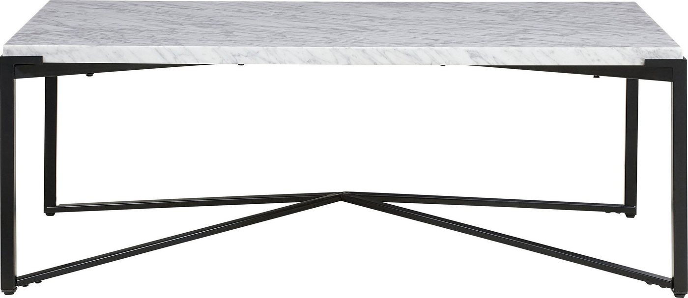Leonique Couchtisch Saxon Couchtisch, Couchtisch, rechteckig, helle Marmorplatte, schwarze Beine, 122x71x43 Leonique Couchtisch Saxon Couchtisch, Couchtisch, rechteckig, helle Marmorplatte, schwarze Beine, 122x71x43 von Leonique
