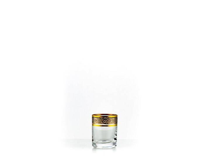 Crystalex Schnapsglas Barline (gold/platin) Schnapsgläser 60 ml 6er Set, Kristallglas, Gravur, Kristallglas, Gold-Platin, weiß von OTTO