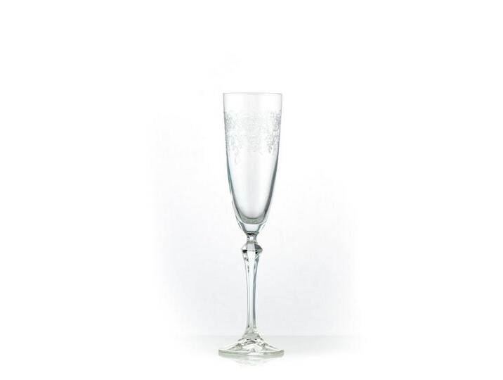 Crystalex Sektglas Elisabeth Panto Sektgläser 200 ml 6er Set, Kristallglas, Gravur Pantografie, weiß von OTTO