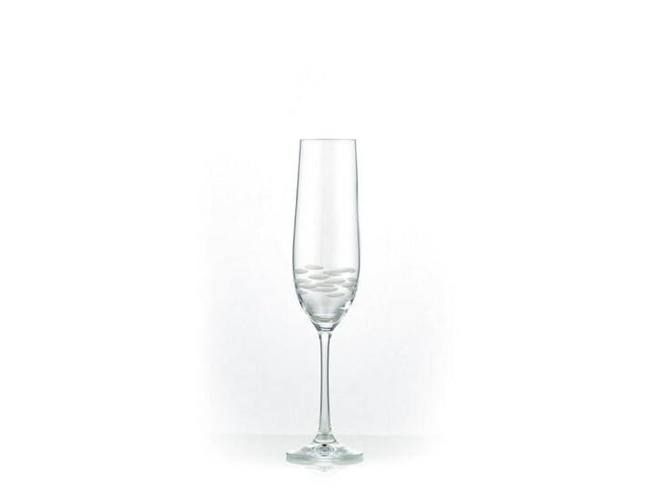 Crystalex Sektglas Viola Stone matt geschliffen 190 ml 6er Set, Kristallglas, Kristallglas, matt Schliff, weiß von OTTO