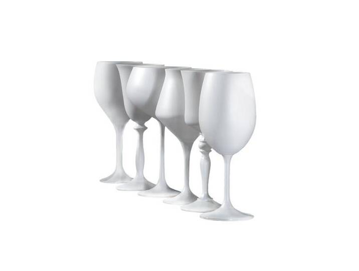 Crystalex Weinglas Weingläser Schach Gambit Kristallglas Bohemia, Kristallglas, einfarbig mit verschiedenen Glas Formen, 6er Set, Kristallglas, weiß von OTTO