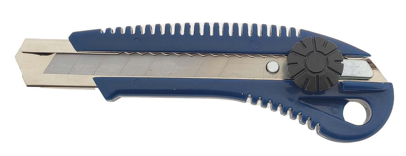 varivendo Cuttermesser 12 x Maler-Cuttermesser 18mm schwere Handwerkerausführung blau, Klinge: 1,80 cm, (Set, 12-tlg., Cuttermesser), Cutter Automatikmesser Dachdeckermesser Sicherheitsmesser von varivendo