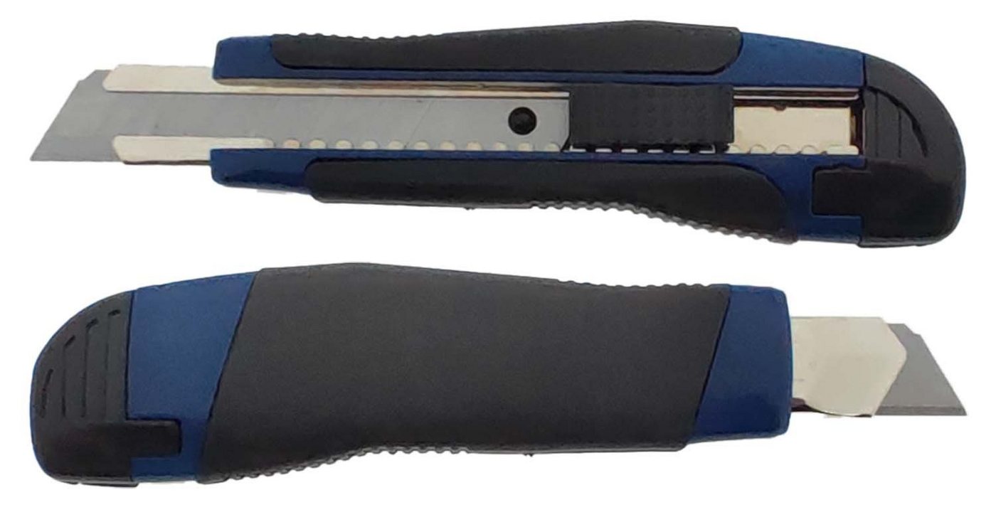 varivendo Cuttermesser Profi-Cuttermesser 18mm blau Auto-Lock Teppichmesser, Klinge: 1.8 cm, (Stück, 1-tlg., Cuttermesser), Automatikmesser Dachdeckermesser Sicherheitsmesser von varivendo