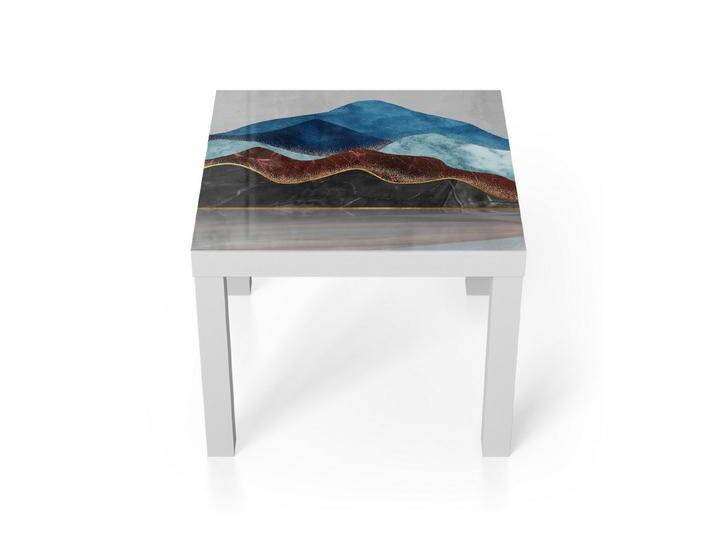 DEQORI Couchtisch 'Abstrakter Gipfelglanz', Glas Beistelltisch Glastisch modern, weiß, Weiß DEQORI Couchtisch 'Abstrakter Gipfelglanz', Glas Beistelltisch Glastisch modern, weiß, Weiß von OTTO