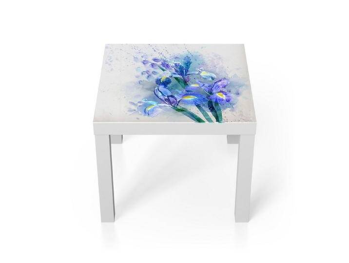DEQORI Couchtisch 'Blaue Iris Pracht', Glas Beistelltisch Glastisch modern, blau weiß, Weiß DEQORI Couchtisch 'Blaue Iris Pracht', Glas Beistelltisch Glastisch modern, blau weiß, Weiß von OTTO