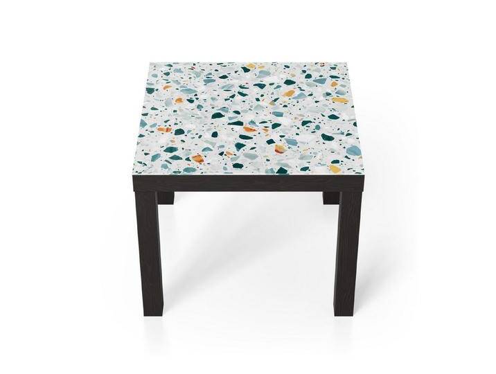 DEQORI Couchtisch 'Bunter Terrazzo-Trend', Glas Beistelltisch Glastisch modern, blau schwarz, Schwarz DEQORI Couchtisch 'Bunter Terrazzo-Trend', Glas Beistelltisch Glastisch modern, blau schwarz, Schwarz von OTTO