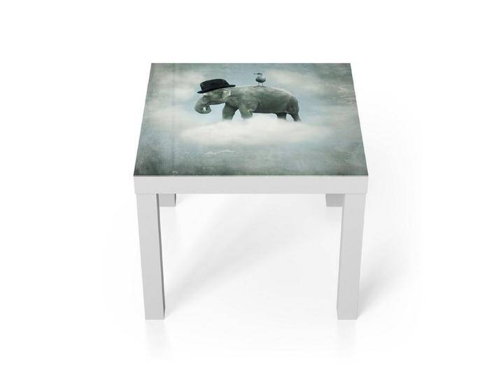 DEQORI Couchtisch 'Fantastische Höhen', Glas Beistelltisch Glastisch modern, grau weiß, Weiß DEQORI Couchtisch 'Fantastische Höhen', Glas Beistelltisch Glastisch modern, grau weiß, Weiß von OTTO