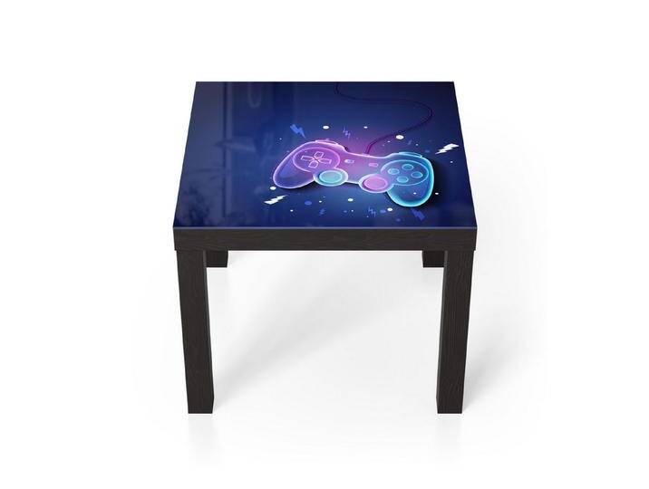 DEQORI Couchtisch 'Neon-Gaming-Dynamik', Glas Beistelltisch Glastisch modern, blau schwarz, Schwarz DEQORI Couchtisch 'Neon-Gaming-Dynamik', Glas Beistelltisch Glastisch modern, blau schwarz, Schwarz von OTTO