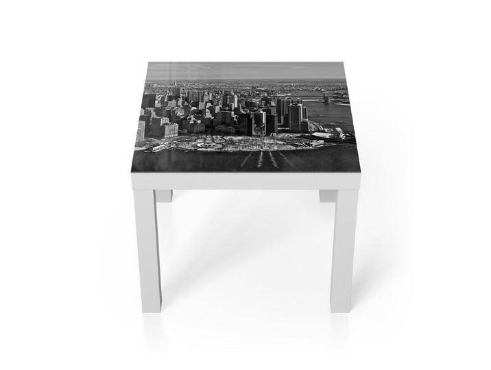 DEQORI Couchtisch 'New Yorker Schatten', Glas Beistelltisch Glastisch modern, schwarz weiß, Weiß DEQORI Couchtisch 'New Yorker Schatten', Glas Beistelltisch Glastisch modern, schwarz weiß, Weiß von OTTO