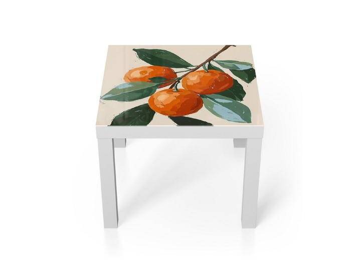DEQORI Couchtisch 'Orangenfrische', Glas Beistelltisch Glastisch modern, orange weiß, Weiß DEQORI Couchtisch 'Orangenfrische', Glas Beistelltisch Glastisch modern, orange weiß, Weiß von OTTO