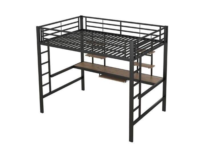 DOPWii Bett 140x200cm Bettgestell Metallbett,Eisenbett,Hochbett mit Schreibtisch, 2 Bücherregalen,Jugendbett,Kinderbett,schwarz, Jugendbett DOPWii Bett 140x200cm Bettgestell Metallbett,Eisenbett,Hochbett mit Schreibtisch, 2 Bücherregalen,Jugendbett,Kinderbett,schwarz, Jugendbett von OTTO