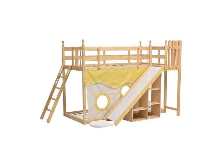 DOPWii Etagenbett 90x200cm,Etagenbett,Holzbett mit Treppe und Zäune,mit Bettvorhang, Rutsche,Regal,Kinderbett mit Fallschutz und Gitter DOPWii Etagenbett 90x200cm,Etagenbett,Holzbett mit Treppe und Zäune,mit Bettvorhang, Rutsche,Regal,Kinderbett mit Fallschutz und Gitter von OTTO
