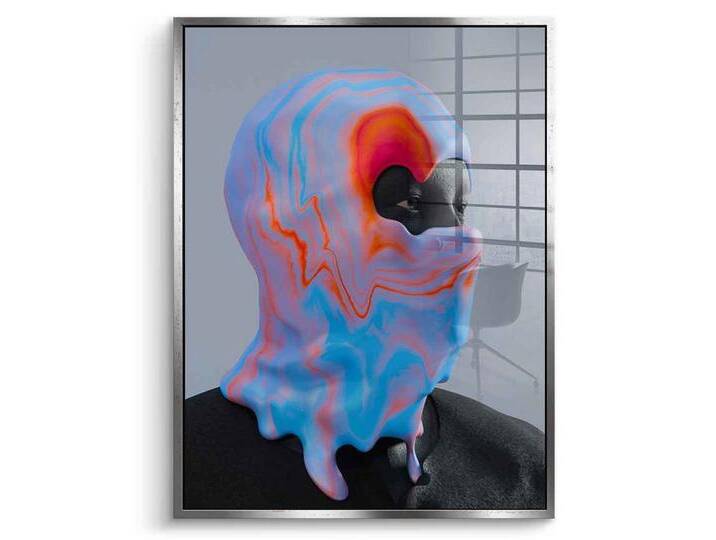 DOTCOMCANVAS® Acrylglasbild Identity in Motion - Acrylglas, Acrylglasbild Identity in Motion Wandbild Kunstdruck, 200 X 150 CM, Silber von OTTO