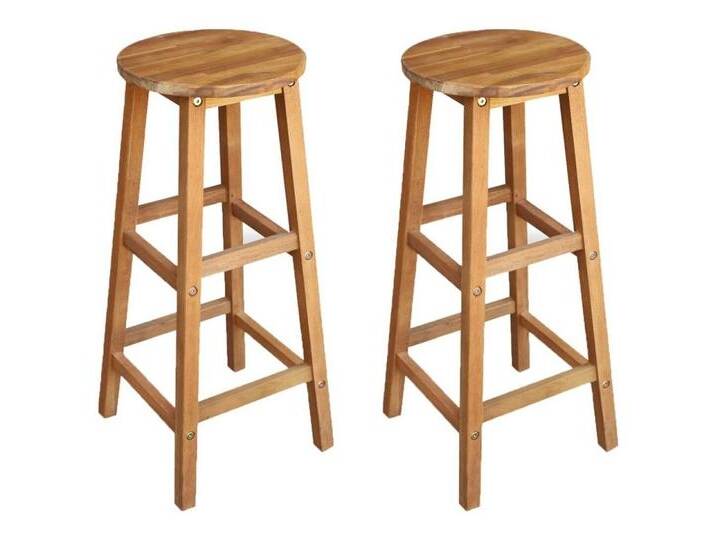 DOTMALL Barhocker (2 St),Akazie Holz Massiv 76cm Sitzhöhe von OTTO