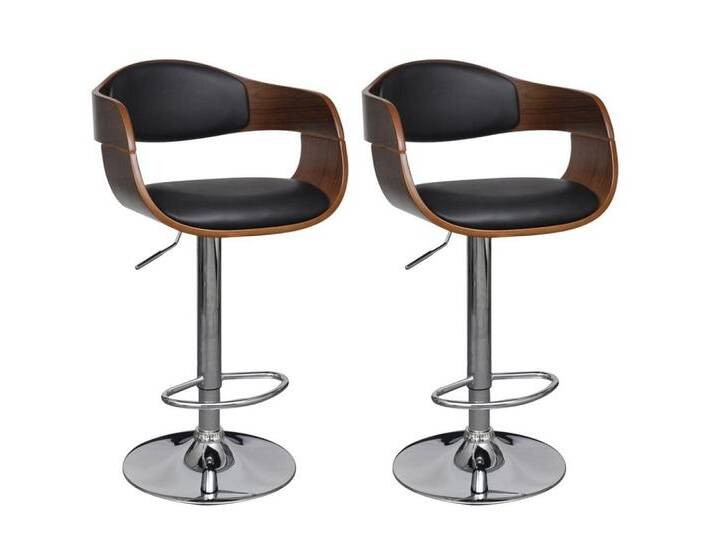 DOTMALL Barhocker Barstühle (2er Set), drehbar und höhenverstellbar,Pflegeleicht, braun schwarz von OTTO