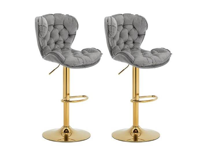 DOTMALL Drehstuhl Esszimmerstuhl aus Samt, 2er-Set, Barstuhl, Wohnzimmer, Schlafzimmer, grau DOTMALL Drehstuhl Esszimmerstuhl aus Samt, 2er-Set, Barstuhl, Wohnzimmer, Schlafzimmer, grau von OTTO