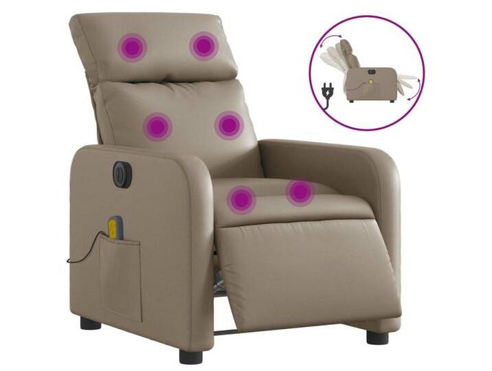DOTMALL Massagesessel Massagesessel Elektrisch Cappuccino-Braun Kunstleder, braun von OTTO