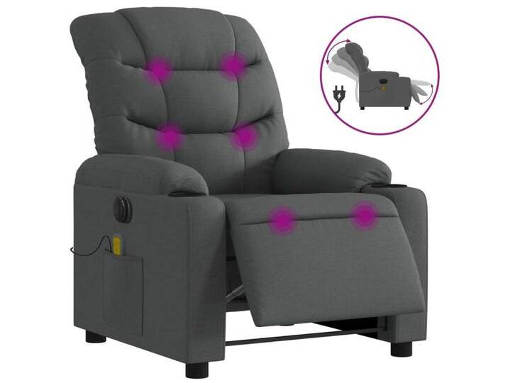 DOTMALL Massagesessel Massagesessel Elektrisch Dunkelgrau Stoff, grau von OTTO