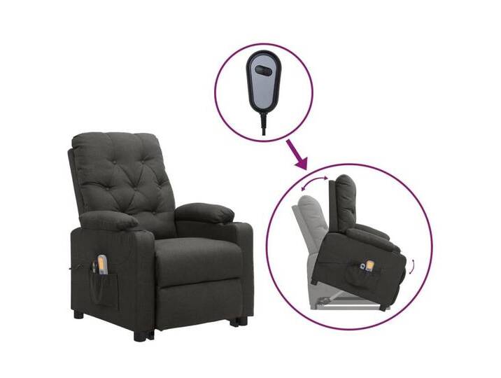 DOTMALL Massagesessel Massagesessel mit Aufstehhilfe Dunkelgrau Stoff, grau DOTMALL Massagesessel Massagesessel mit Aufstehhilfe Dunkelgrau Stoff, grau von OTTO