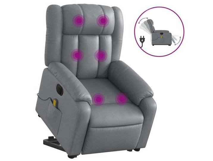 DOTMALL Massagesessel Massagesessel mit Aufstehhilfe Elektrisch Grau Kunstleder, grau von OTTO