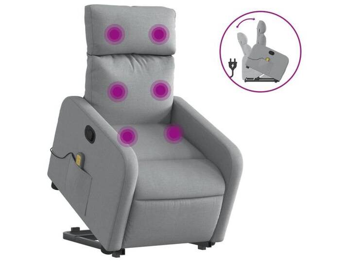 DOTMALL Massagesessel Massagesessel mit Aufstehhilfe Hellgrau Stoff, grau DOTMALL Massagesessel Massagesessel mit Aufstehhilfe Hellgrau Stoff, grau von OTTO