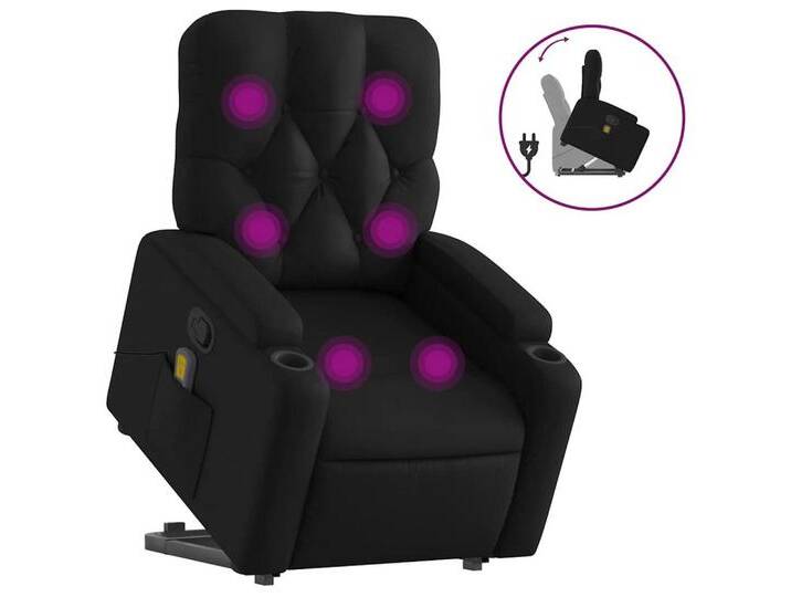 DOTMALL Massagesessel Massagesessel mit Aufstehhilfe Schwarz Kunstleder, schwarz von OTTO
