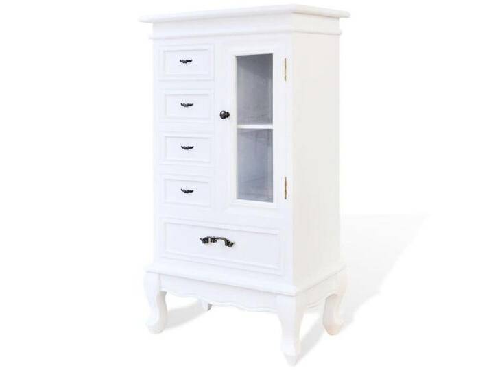 DOTMALL Sideboard Küchenschrank mit 5 Schubladen 2 Fächer, Kommode im Landhausstil, weiß von OTTO