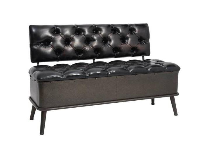 DOTMALL Sitzbank mit Stauraum und Rückenlehne 110cm Schwarz Kunstleder, schwarz DOTMALL Sitzbank mit Stauraum und Rückenlehne 110cm Schwarz Kunstleder, schwarz von OTTO