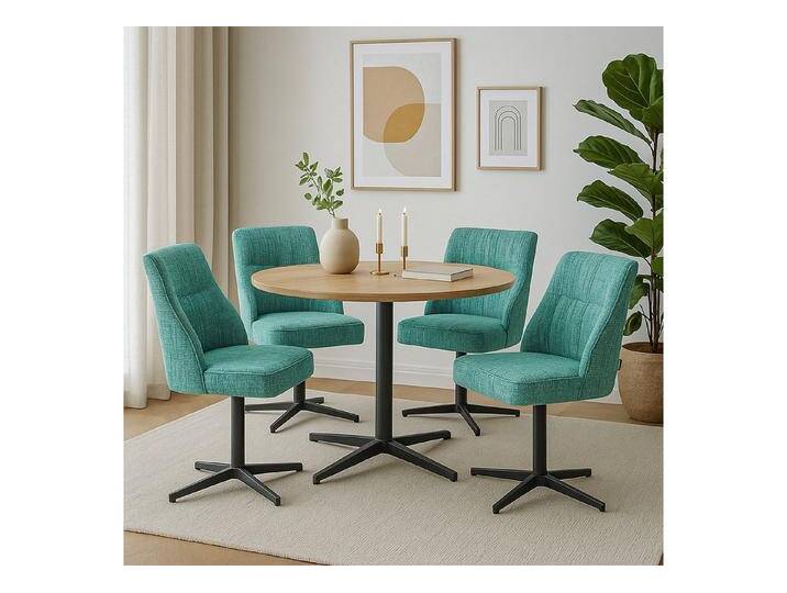 DUBI Möbel Polsterstuhl MIRELA, 360° drehbar mit Rückholfunktion 2er-Set, blau, Sternfuß DUBI Möbel Polsterstuhl MIRELA, 360° drehbar mit Rückholfunktion 2er-Set, blau, Sternfuß von OTTO