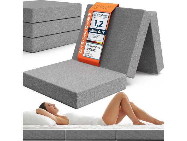DYNMC you Klappmatratze Gästematratze Klappbar Mittel Hart H3, (TEST Sehr Gut, Gästebett Klappbar - Faltmatratze), Bodenmatratze Kinderzimmer von OTTO