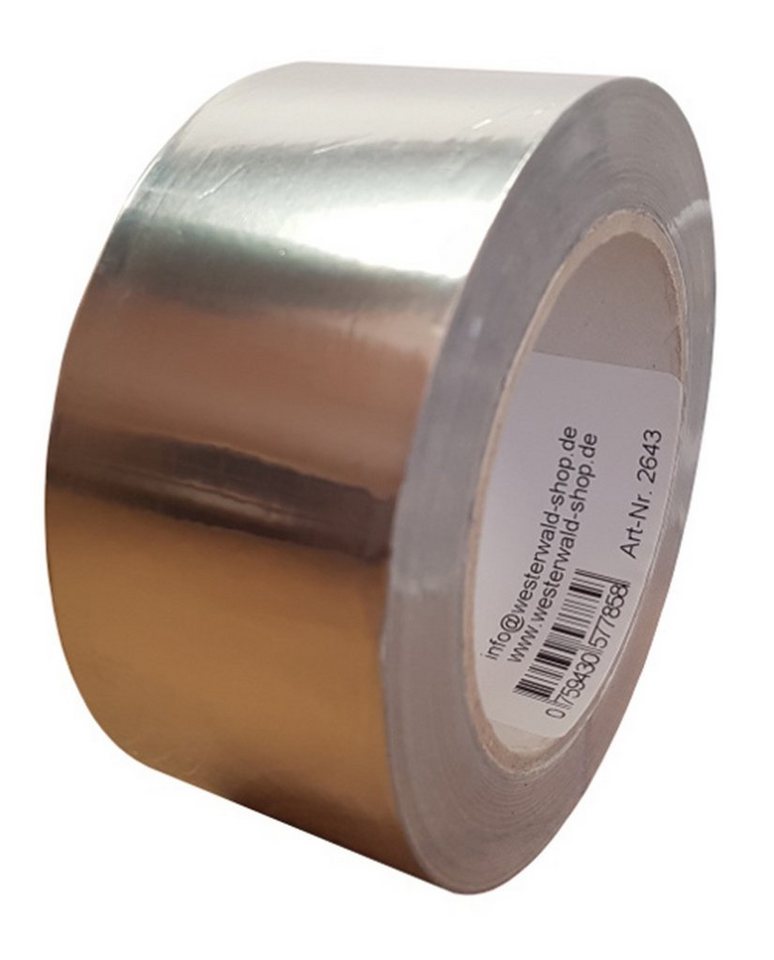 varivendo Dampfsperrklebeband Stammartikel Aluminium Klebeband 75mm x 50m Aluband Aluminiumband (Rolle, 1-St., Aluminium Klebeband) Aluminiumklebeband Aluklebeband Aluminium-Klebeband von varivendo