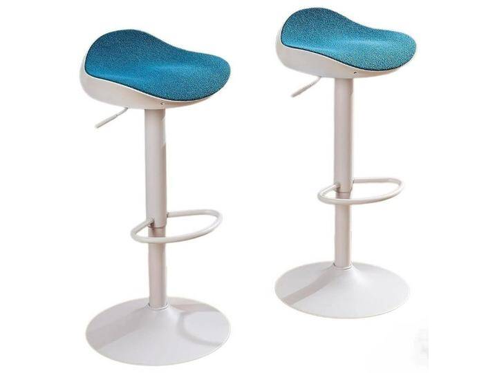 Daskoo Barhocker 2er Drehbare Barhocker Drehbare Barstuhl Tresenhocker Küchenhocker, blau, Weiß+Blau von OTTO