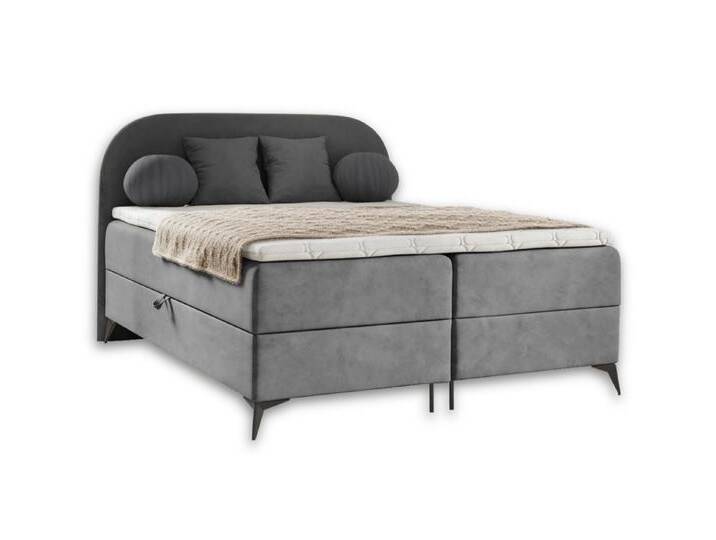 Deine Möbel 24 Boxspringbett JENNY Komplettbett Polsterbett Bett Bonellfederkernmatratzen H3 (Jugendbett Hotelbett Taschenfederkernmatratzen 7 Zonen H4 optional inkl. Kissen, 3-St., Ehebett Matratzen H3 / H4 Velours Samt Beige Grau Blau Türkis Braun), inkl Topper Bettkästen, 100x200 140x200 160x200 180x200 abgerundet, grau Deine Möbel 24 Boxspringbett JENNY Komplettbett Polsterbett Bett Bonellfederkernmatratzen H3 (Jugendbett Hotelbett Taschenfederkernmatratzen 7 Zonen H4 optional inkl. Kissen, 3-St., Ehebett Matratzen H3 / H4 Velours Samt Beige Grau Blau Türkis Braun), inkl Topper Bettkästen, 100x200 140x200 160x200 180x200 abgerundet, grau von OTTO