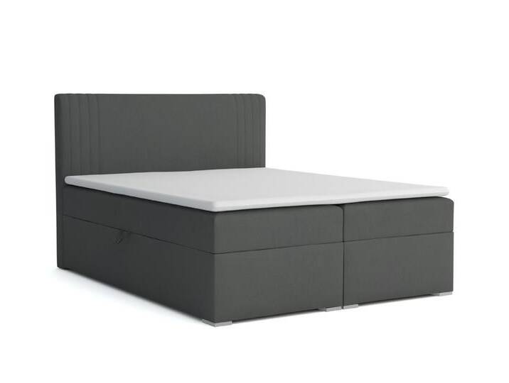Deine Möbel 24 Boxspringbett KAI Komplettbett Polsterbett inkl. Bonellfederkernmatratzen H3 (Boxbett Beige Graphit Grau hellgrau Schwarz, 3-St., mit Bettkasten und Topper verschiedene Größen und Härtegraden, grau, 140x200 cm von OTTO