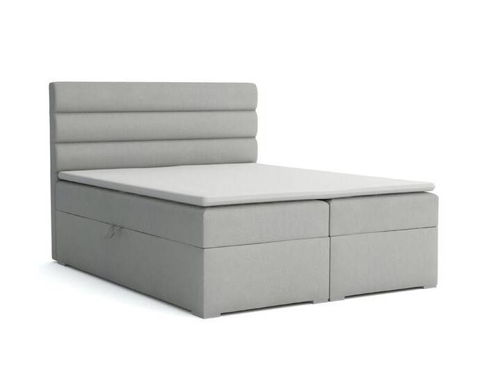 Deine Möbel 24 Boxspringbett KORNEL 120x200 140x200 160x200 180x200 200x200 Ehebett Bett (Creme Beige Grau Hellgrau Graphit Schwarz, 3-St., Boxspring inkl. Bonell-Federkernmatratzen H3, inkl. Kaltschaum-Topper), Boxbett Polsterbett Komplettbett Matratze H3 / H4 zur Auswahl, grau, 140x200 cm von OTTO