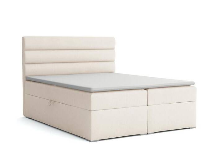 Deine Möbel 24 Boxspringbett KORNEL 120x200 140x200 160x200 180x200 200x200 Ehebett Bett (Creme Beige Grau Hellgrau Graphit Schwarz, 3-St., Boxspring inkl. Bonell-Federkernmatratzen H3, inkl. Kaltschaum-Topper), Boxbett Polsterbett Komplettbett Matratze H3 / H4 zur Auswahl, beige, 120x200 cm von OTTO