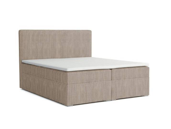 Deine Möbel 24 Boxspringbett LOFT IV Boxspring Komplettbett Polsterbett Bonellfederkernmatratzen (Beige Creme Grau Dunkelgrau Graphit Schwarz, 3-St., Boxbett Cord Cord-Samt 120x200 140x200 160x200 180x200 200x200), inkl. Bettkasten Topper Matratzen H3 H4, beige, Taschen-Federkernmatratzen 7 Zonen H4 (Körpergewicht 90 -120 kg) von OTTO