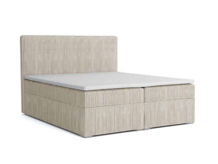 Deine Möbel 24 Boxspringbett LOFT IV Boxspring Komplettbett Polsterbett Bonellfederkernmatratzen (Beige Creme Grau Dunkelgrau Graphit Schwarz, 3-St., Boxbett Cord Cord-Samt 120x200 140x200 160x200 180x200 200x200), inkl. Bettkasten Topper Matratzen H3 H4, Taschen-Federkernmatratzen 7 Zonen H4 (Körpergewicht 90 -120 kg) von OTTO