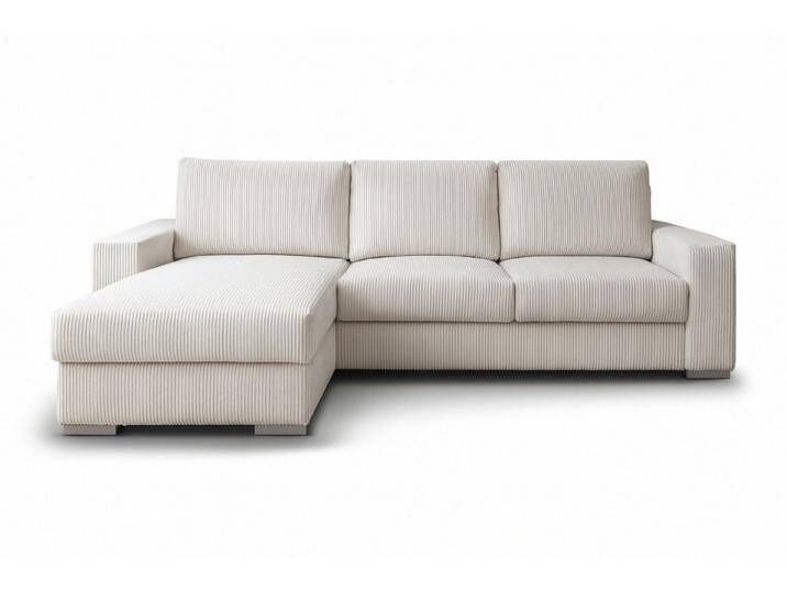 Deine Möbel 24 Ecksofa CORD - MINI 230 cm breit in Cord-Stoff Kuschelsofa, Ecksofa mit Ottomane 3 Teile, lose Rückenkissen waschbare Kissenbezüge Sofa in verschiedenen Farben von OTTO