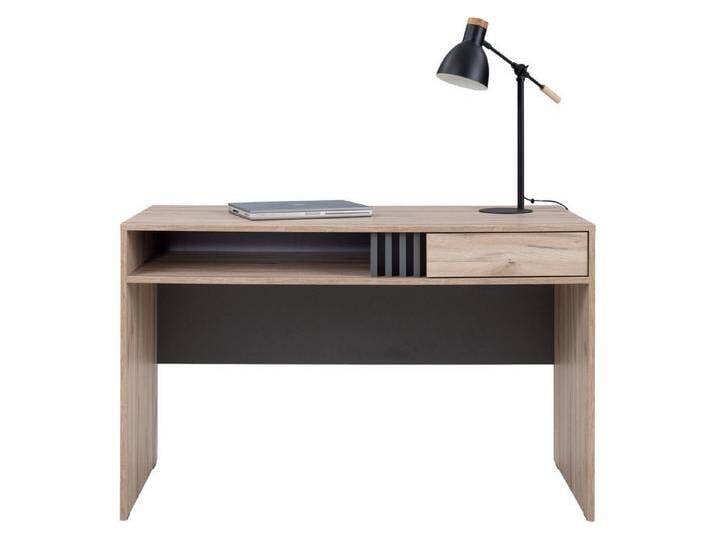 Deine Möbel 24 Kinderschreibtisch ALl 09 + ALl 10 Schreibtisch mit Container 120 CM breit (Set, 2-St., Eiche Lamellen Graphit inkl. Schublade), Stauraum inkl. Schublade von OTTO