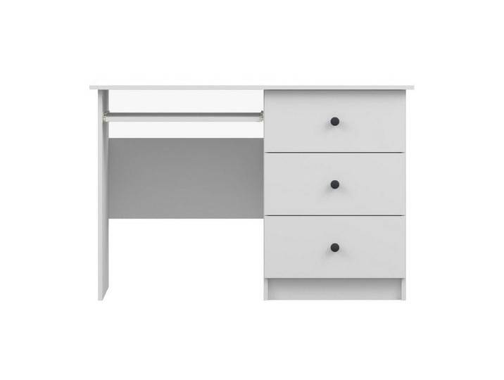 Deine Möbel 24 Kinderschreibtisch OSCAR Schreibtisch 115 cm breit mit Schubladen Stauraum (Set, 3-St., ganz in Weiß / Cashmere, Griffe: Rosa / Anthrazit OSCAR-Kollektion), Kinderzimmer Jugendzimmer Jungenzimmer Mädchenzimmer von OTTO