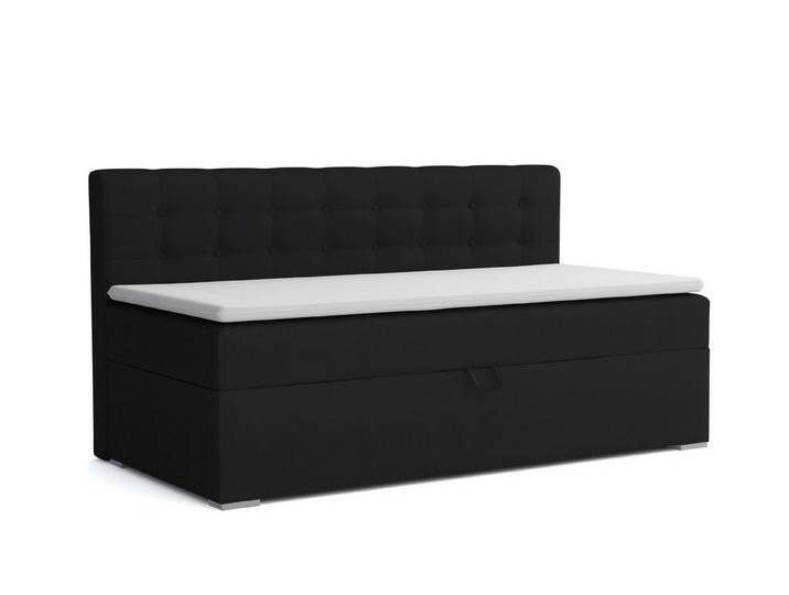 Deine Möbel 24 Kindersofa PATI Boxspringbett Daybett Tagesbett Schlafsofa Couch Jugendsofa, mit Schlaffunktion Bettkasten Einzelbett Jugendsofa Matratze H3 H4 2 Teile, 90x200 100x200 Beige Rosa Grau Anthrazit Schwarz, schwarz von OTTO