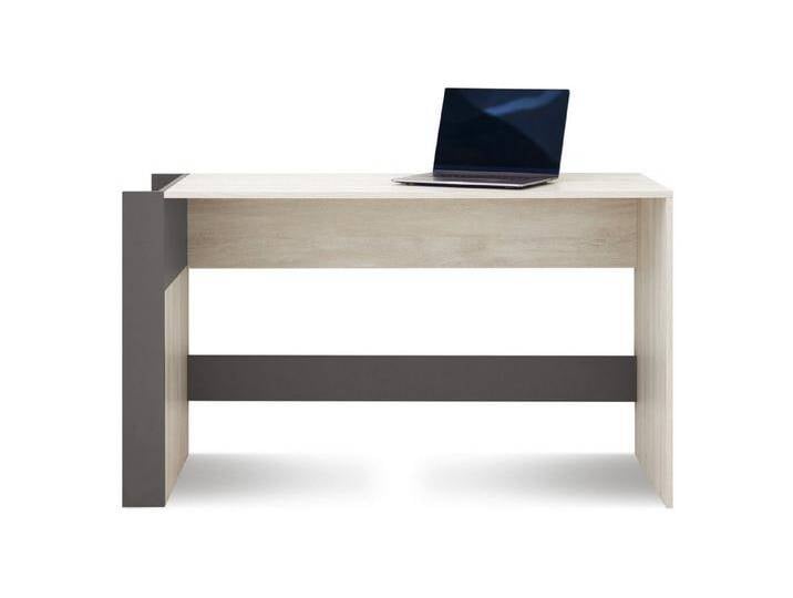 Deine Möbel 24 Schreibtisch REMI 10 mit Container REMI 11 Kinderschreibtisch 130 cm breit (Set, 2-St., mit Schubladen), REMI Kollektion Kinderzimmer Jugendzimmer Weiß Holz Anthrazit von OTTO